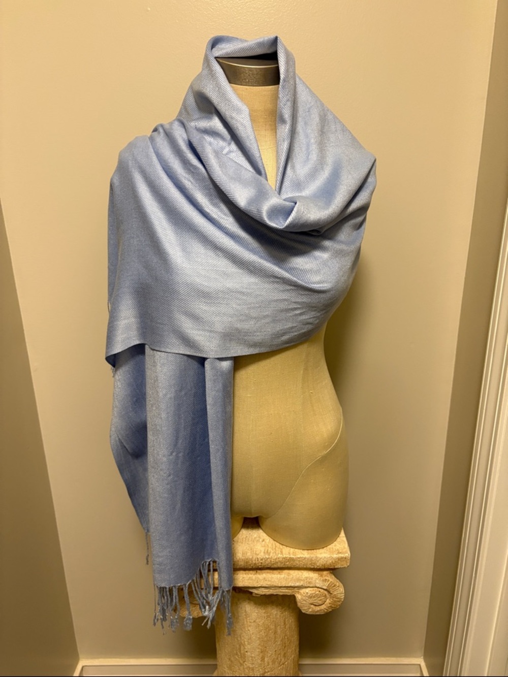 pashmina Light Blue Shawl Wrap